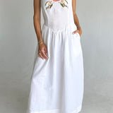 Ciao Lucia - Neroni White Embroidered Linen Dress