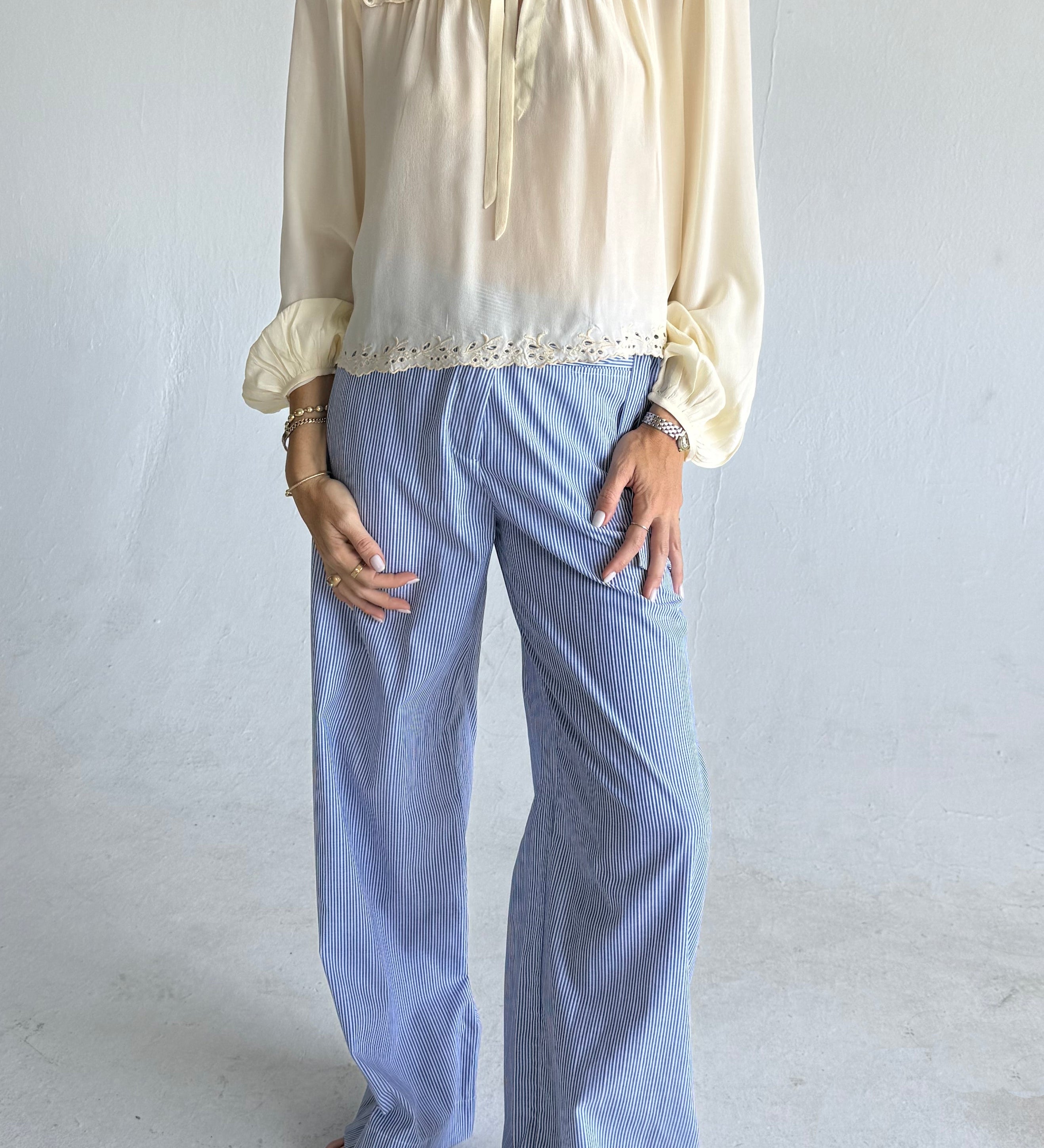 Ciao Lucia - Jona Cream Silk Top