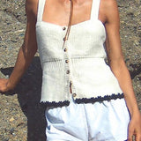 Ciao Lucia - Iren Ivory Knit Top