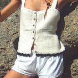 Ciao Lucia - Iren Ivory Knit Top