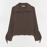 Simkhai - Natalia Collared Fringe Sweater