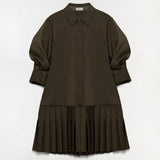 Simkhai - Regina Pleated Mini Shirt Dress