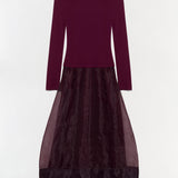 Simkhai - Maril Knit Organza Midi Dress