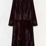 Simkhai - Bowie Collarless Calf Hair Coat