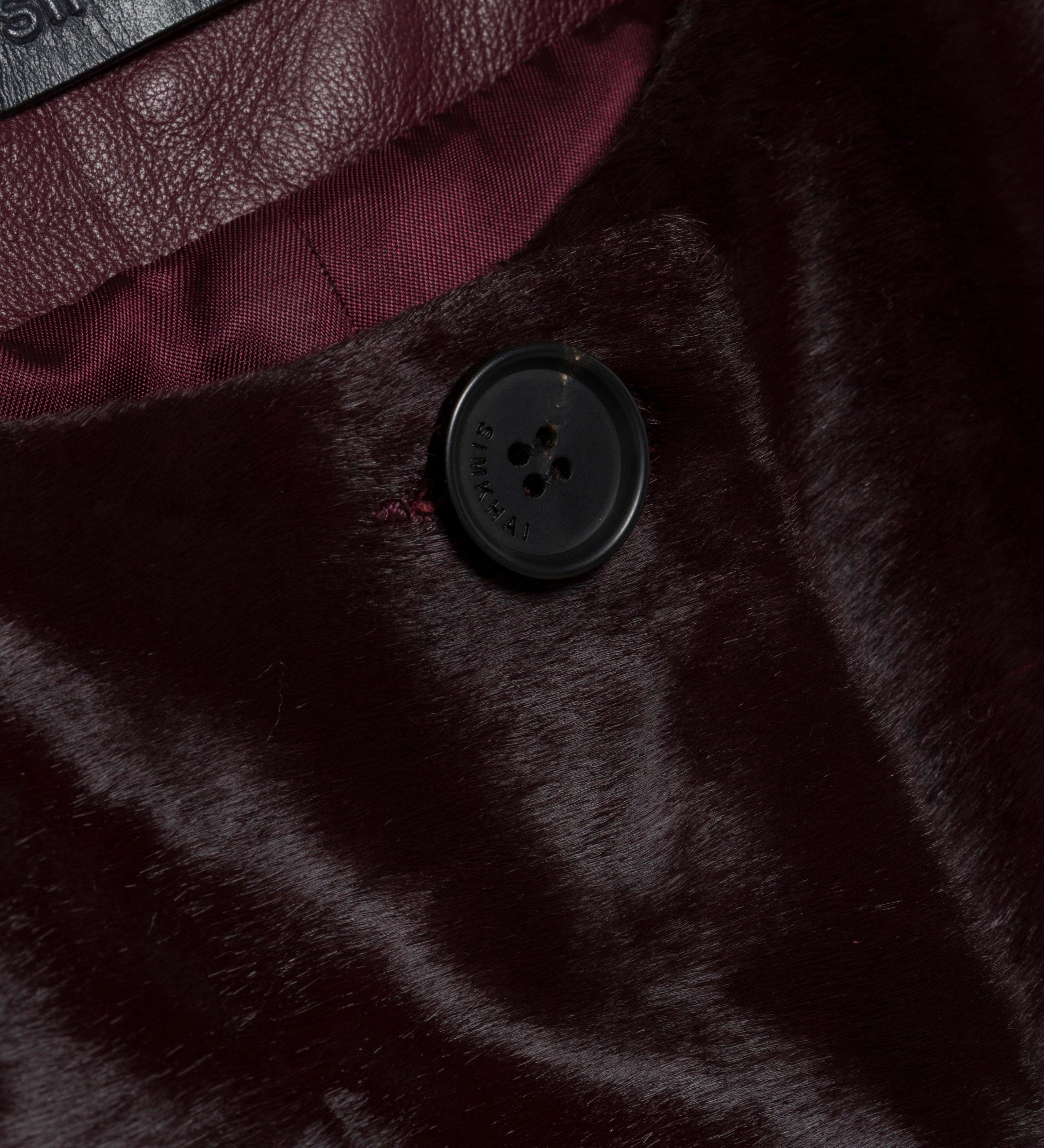 Simkhai - Bowie Collarless Calf Hair Coat