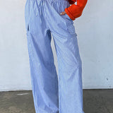 Ciao Lucia - Marceau Striped Cotton Poplin Pant