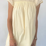 Ciao Lucia - Joelle Cap Sleeved Cotton Mini Dress Butter