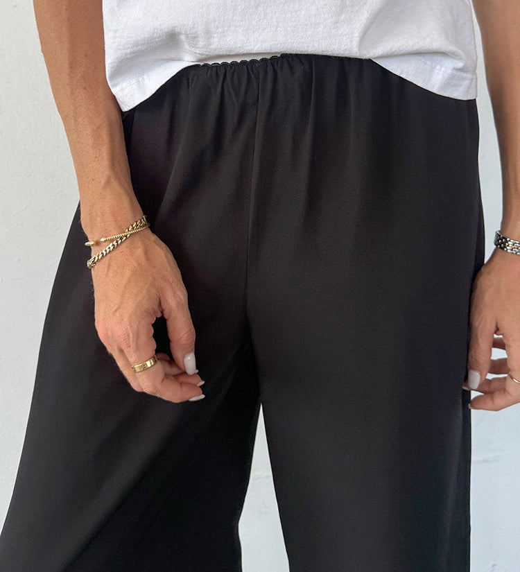 Ciao Lucia - Dita Pant Black Silk