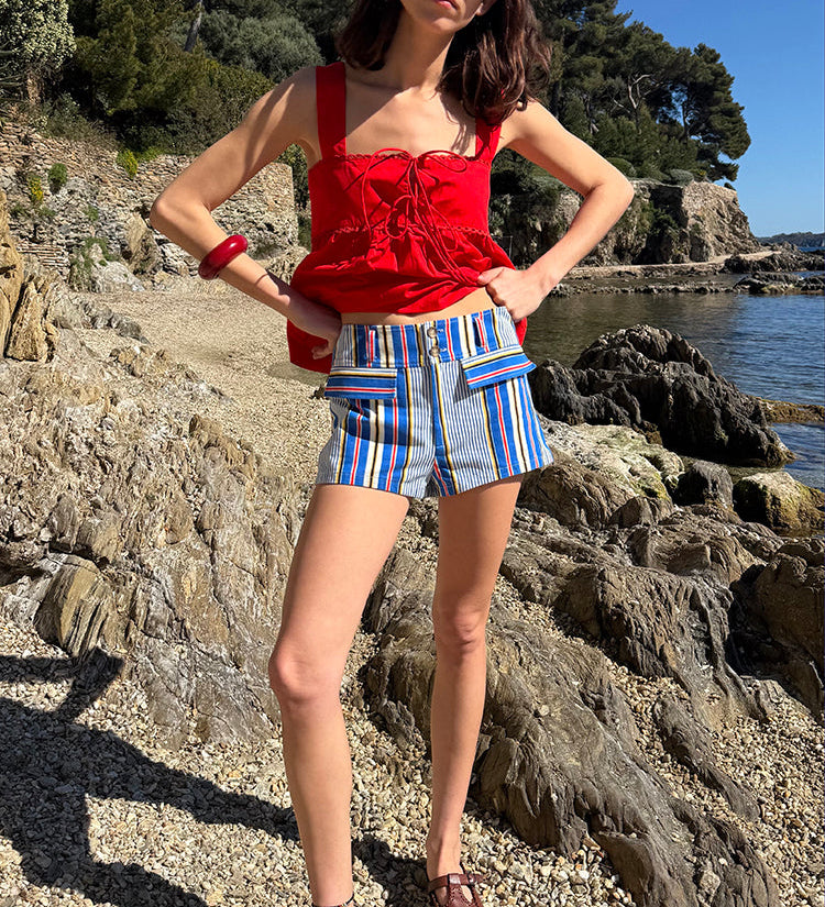 Ciao Lucia - Paolo Stripe Twill Short