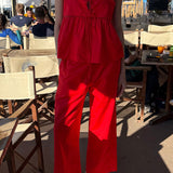 Ciao Lucia - Dania Red Cotton Poplin Pant