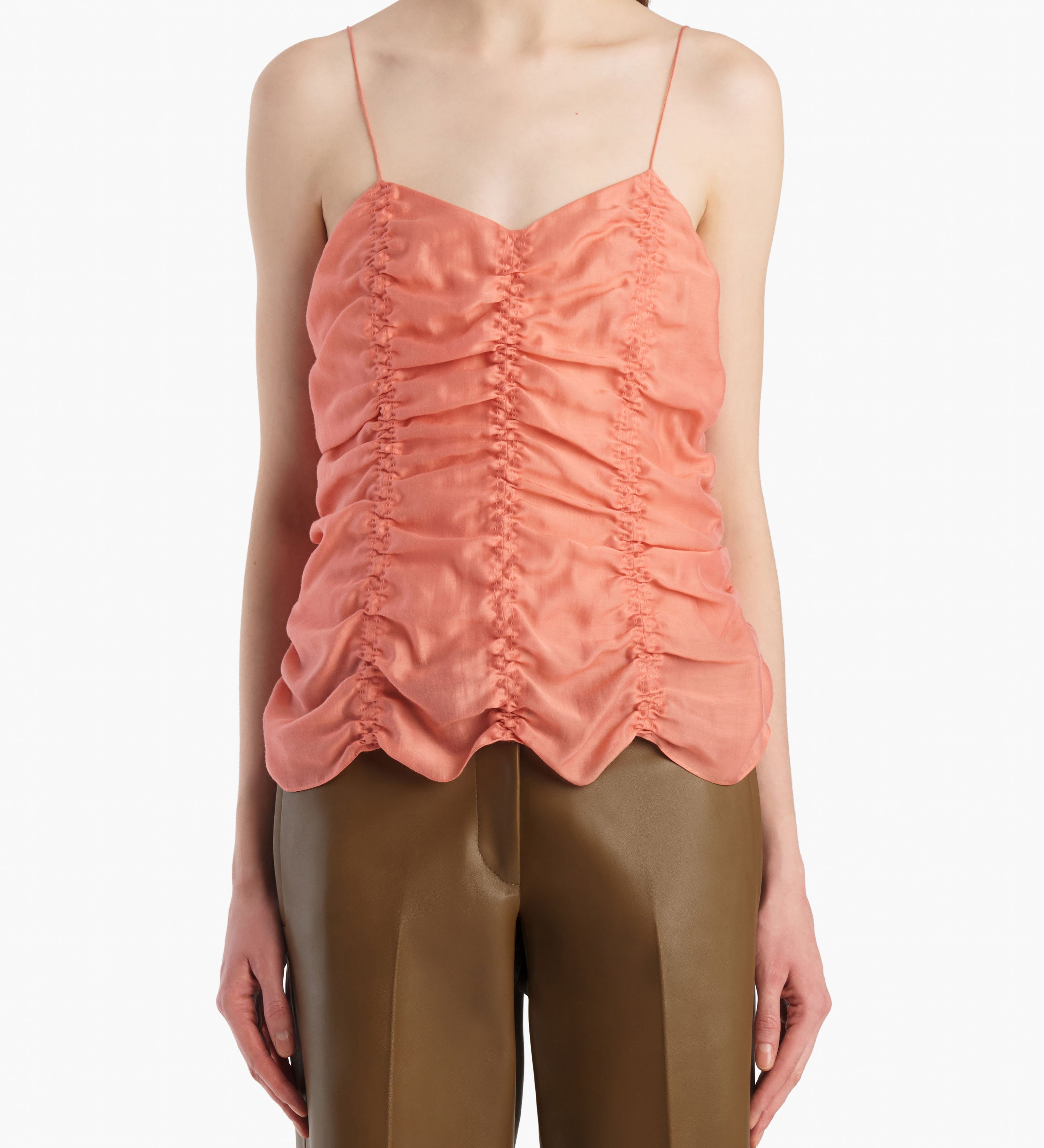 Khaite - Inara Top in Coral