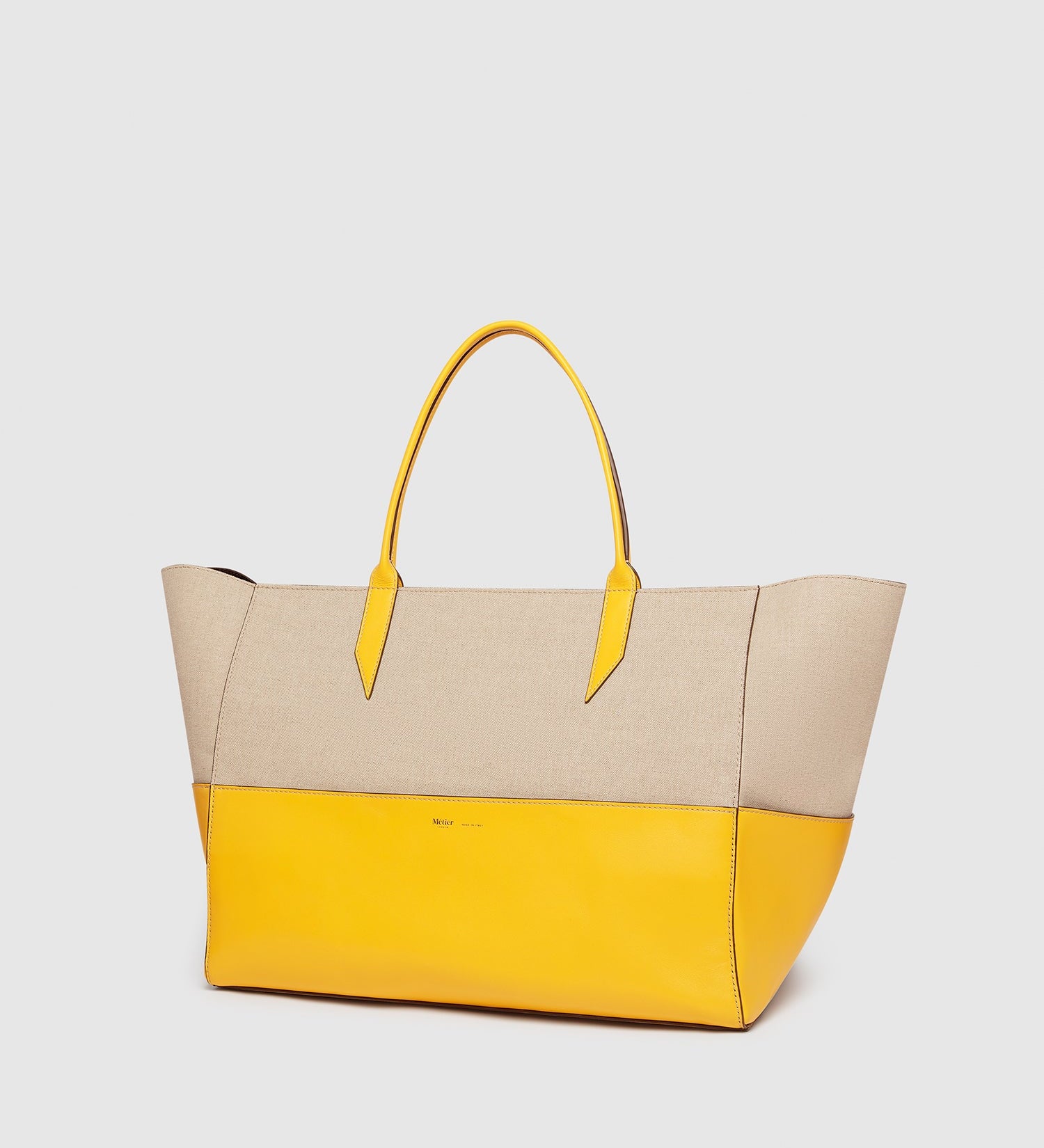 Metier - Incognito 42 Cabas Linen and Nappa Plongé Calfskin Izamal Yellow