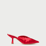 Loeffler Randall - Inez Red Satin Mid - Heel Mule