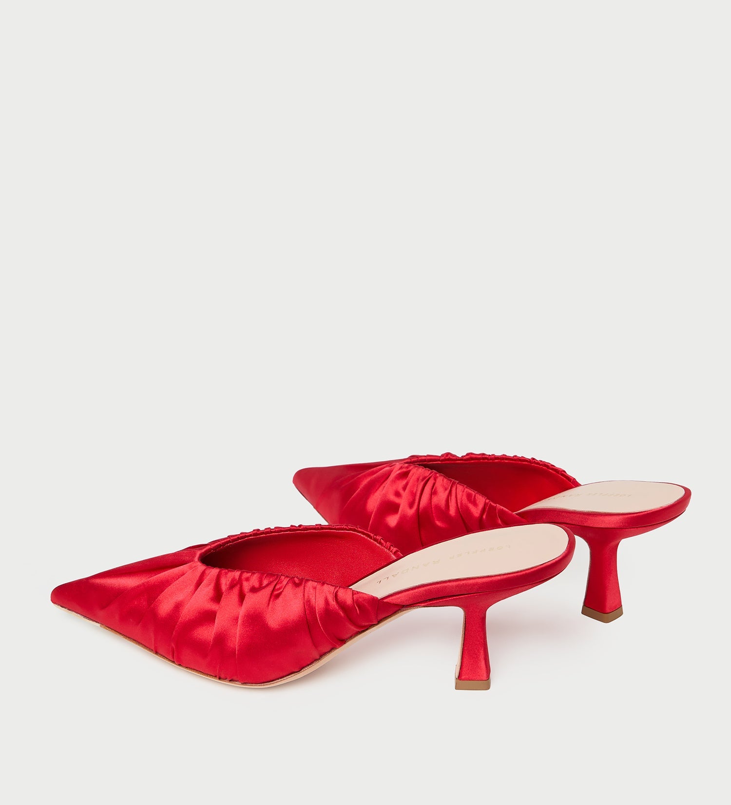 Loeffler Randall - Inez Red Satin Mid - Heel Mule