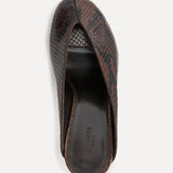 Le Monde Beryl - Iris Mule / Chocolate Leather Snake Effect