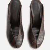 Le Monde Beryl - Iris Mule / Chocolate Leather Snake Effect