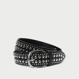 Loeffler Randall - Isaac Black/Silver Studded Belt