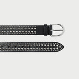 Loeffler Randall - Isaac Black/Silver Studded Belt