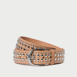 Loeffler Randall - Isaac Honey/Silver Studded Belt