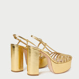 Loeffler Randall - Isabella Gold Leather Platform Sandal