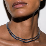 Dorsey - ISADORA RIVIÈRE NECKLACE IN SLATE BLUE MOISSANITE