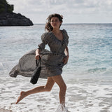 DÔEN - ISCHIA DRESS -- NOIR GRETA GINGHAM