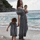 DÔEN - ISCHIA DRESS -- NOIR GRETA GINGHAM