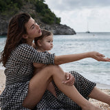 DÔEN - ISCHIA DRESS -- NOIR GRETA GINGHAM