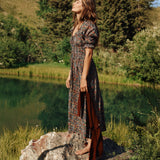 DÔEN - ISCHIA DRESS -- WILDBERRY THICKET