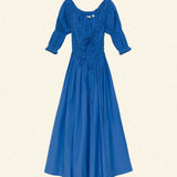 DÔEN - ISCHIA DRESS -- CORFU BLUE