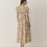 DÔEN - ISCHIA DRESS -- BLANC ANEMONE BLOOM