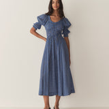 DÔEN - ISCHIA DRESS -- CASSIS CHECK