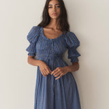 DÔEN - ISCHIA DRESS -- CASSIS CHECK
