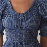 DÔEN - ISCHIA DRESS -- CASSIS CHECK