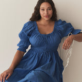 DÔEN - ISCHIA DRESS -- CORFU BLUE