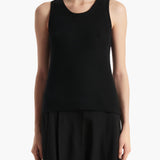 Khaite - Isha Top in Black Silk Cashmere Jersey
