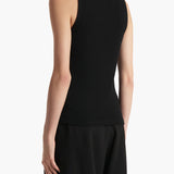 Khaite - Isha Top in Black Silk Cashmere Jersey