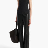 Khaite - Isha Top in Charcoal Silk Cashmere Jersey