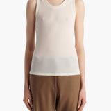 Khaite - Isha Top in Cream Silk Cashmere Jersey