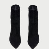 Loeffler Randall - Isla Black Suede Slim Ankle Bootie