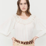 Loeffler Randall - Issa Espresso/Champagne Studded Belt