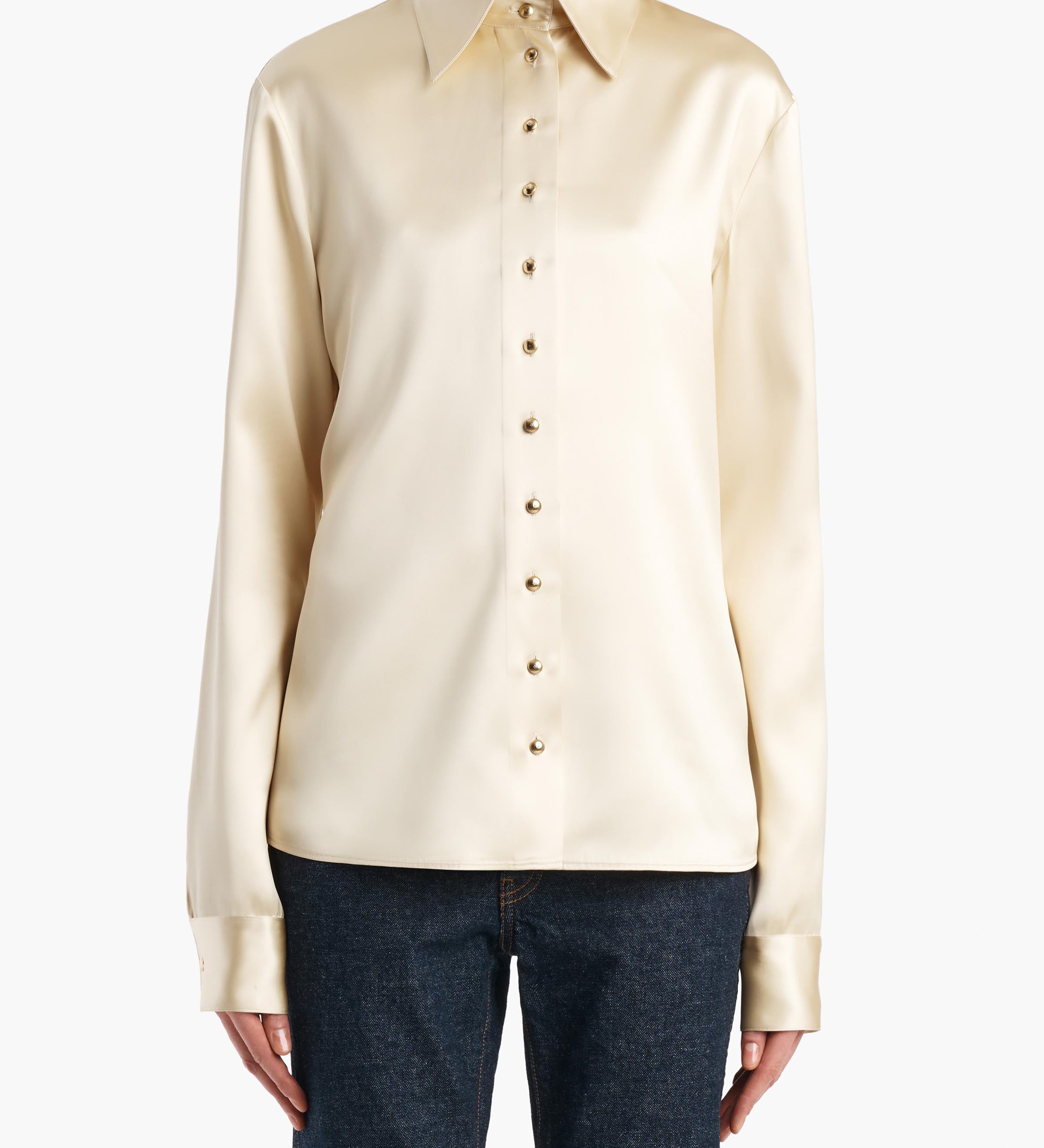 Khaite - Ivy Top in Champagne