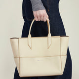 Metier - Incognito Cross Body Cabas Smooth Calfskin White Sand
