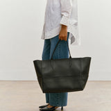 Métier - Incognito Large Cabas Bag Smooth Calfskin Black