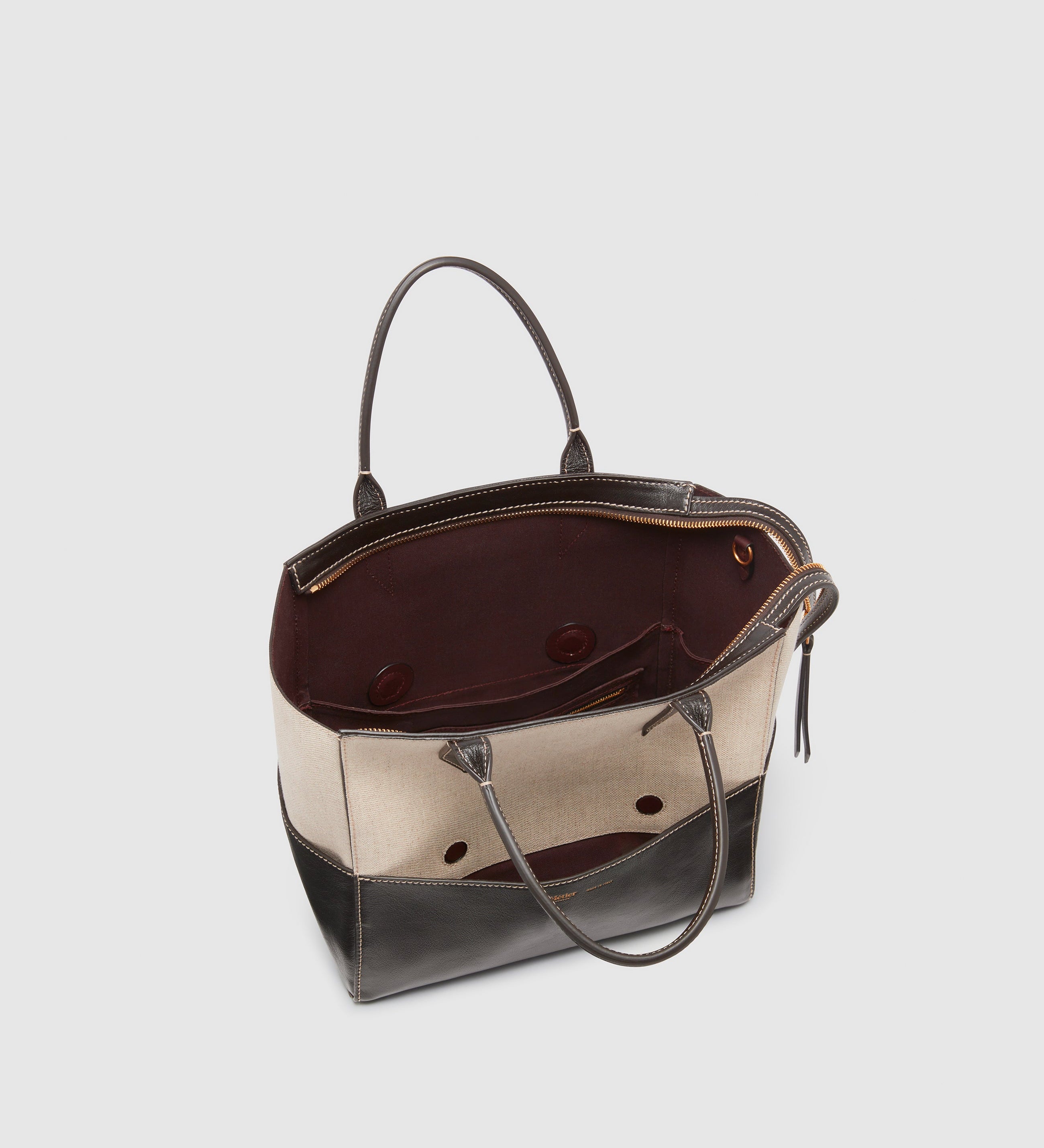 Metier - Incognito Crossbody Cabas Natural Linen with Cacao