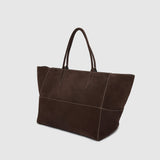 Metier - Incognito 42 Cabas Suede Chocolate with Salt Stitching