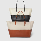 Métier - Incognito Large Cabas Bag Natural Linen Cognac