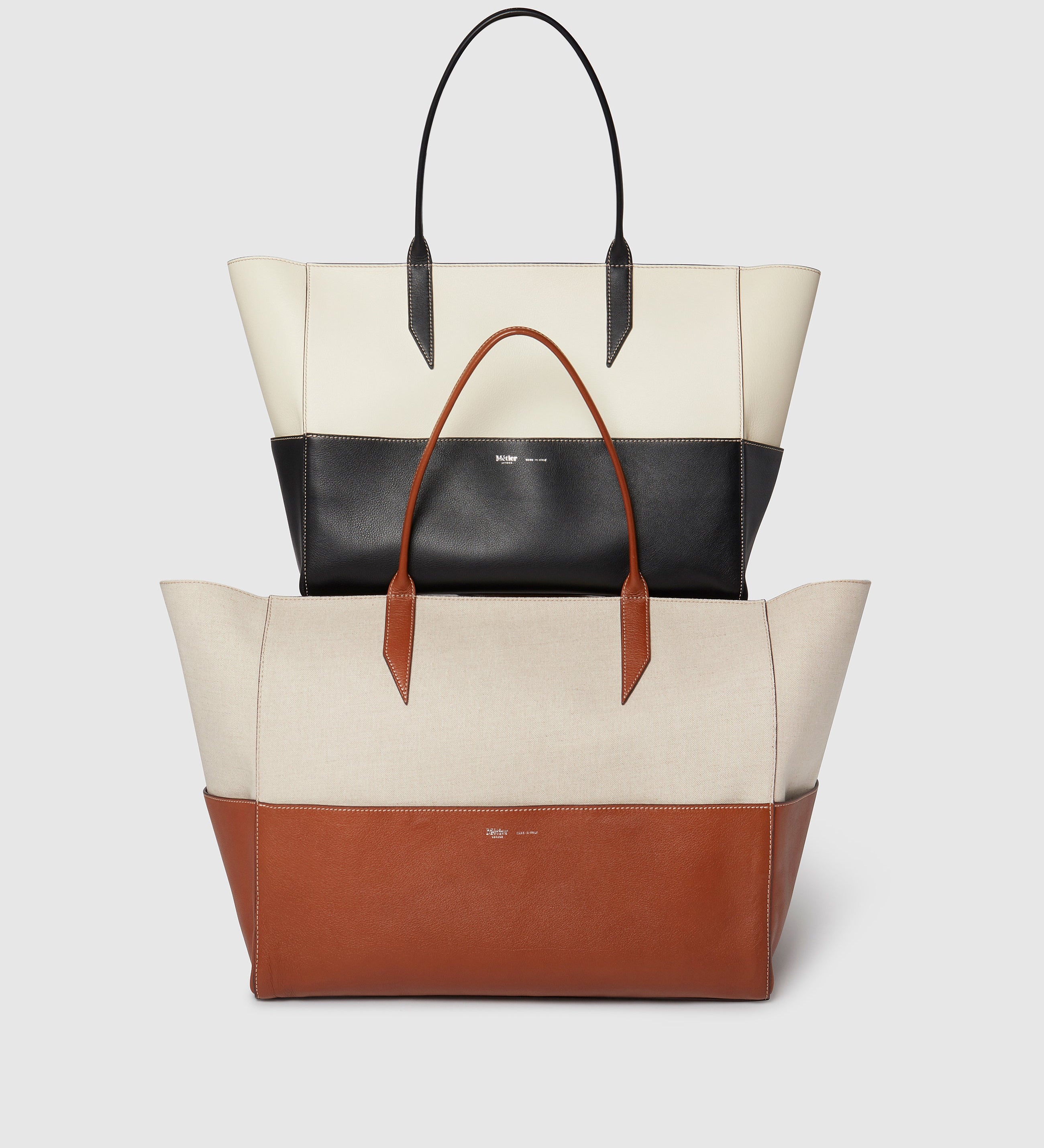 Metier - Incognito 42 Cabas Bag Natural Linen Cognac