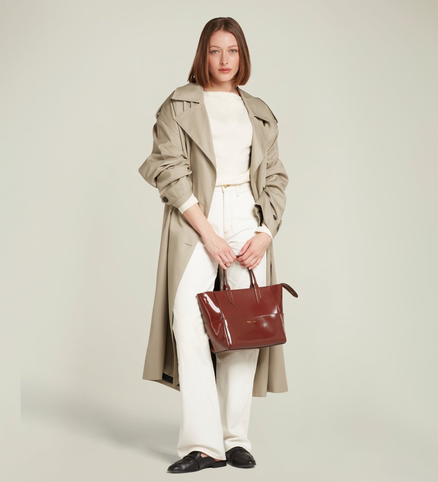 Metier - Incognito Crossbody Glossy Calfskin Burnt Tobacco