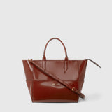 Metier - Incognito Crossbody Glossy Calfskin Burnt Tobacco